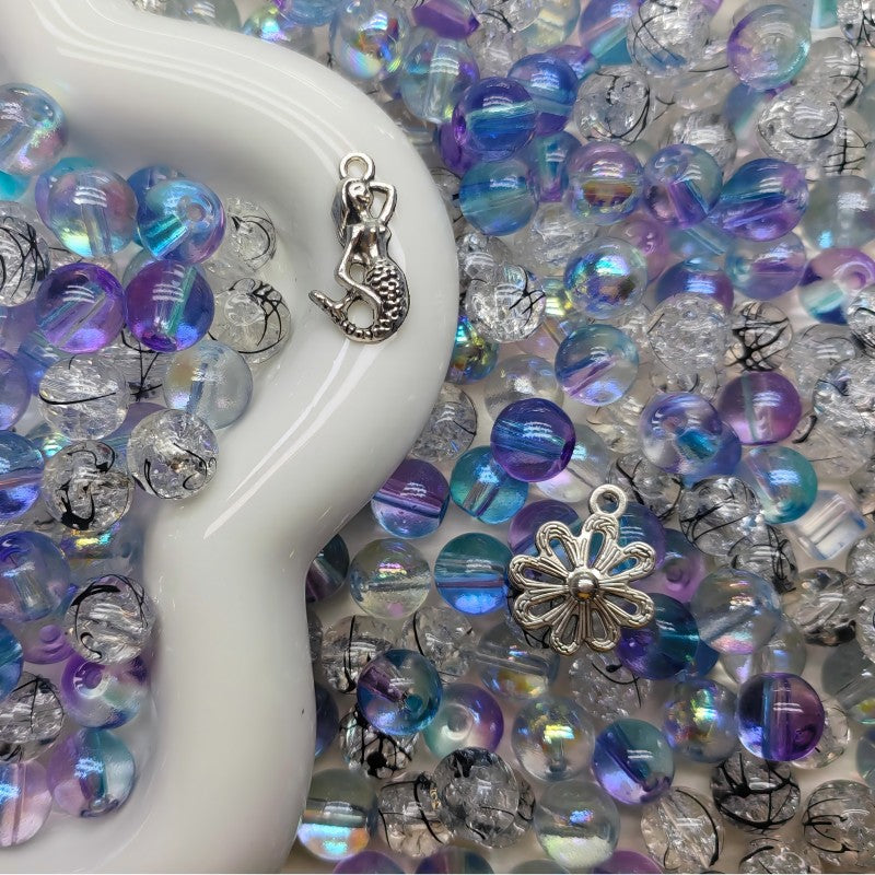 【A203】Ocean wave  -High quality glass beads(pack on live)