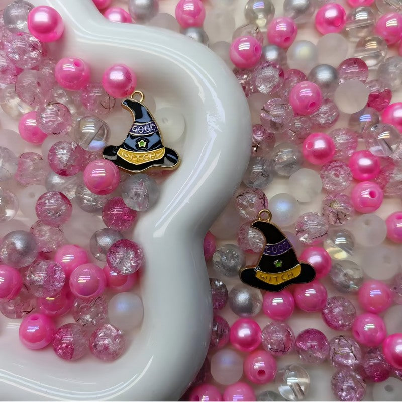 【A225】(NEW) Barbie -High quality glass beads（pack on live)