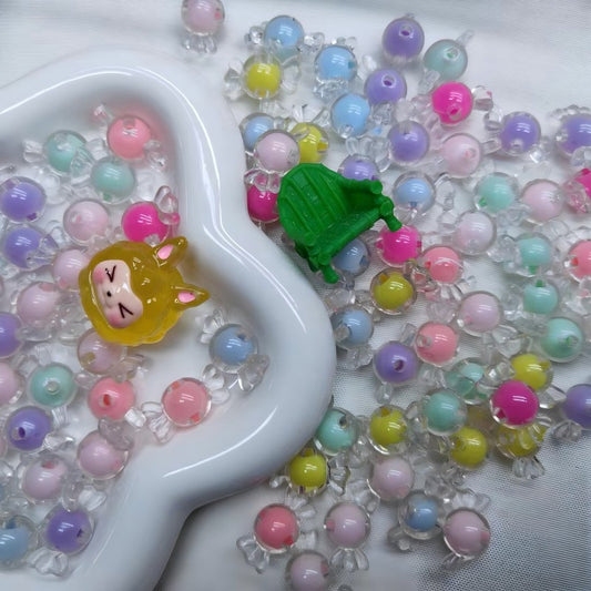 【A238】(NEW）Transparent candy -High quality acrylic beads（pack on live)