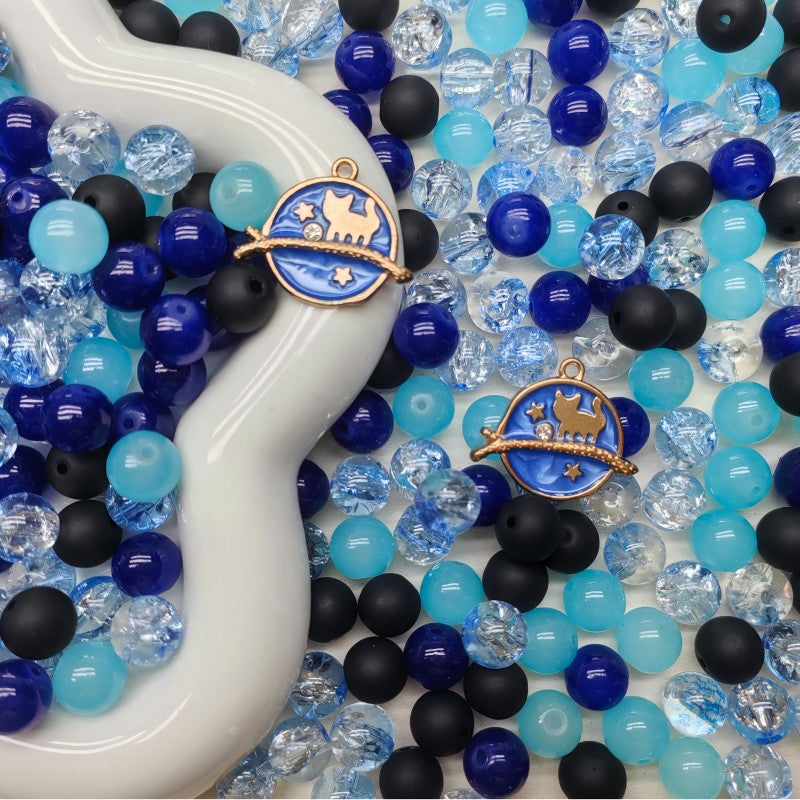 【A201】Midnight sky -High quality glass beads(pack on live)