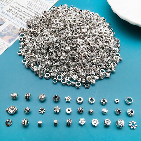 【P037】Ancient Silver Barrier Bead-shaped charm-High quality charms