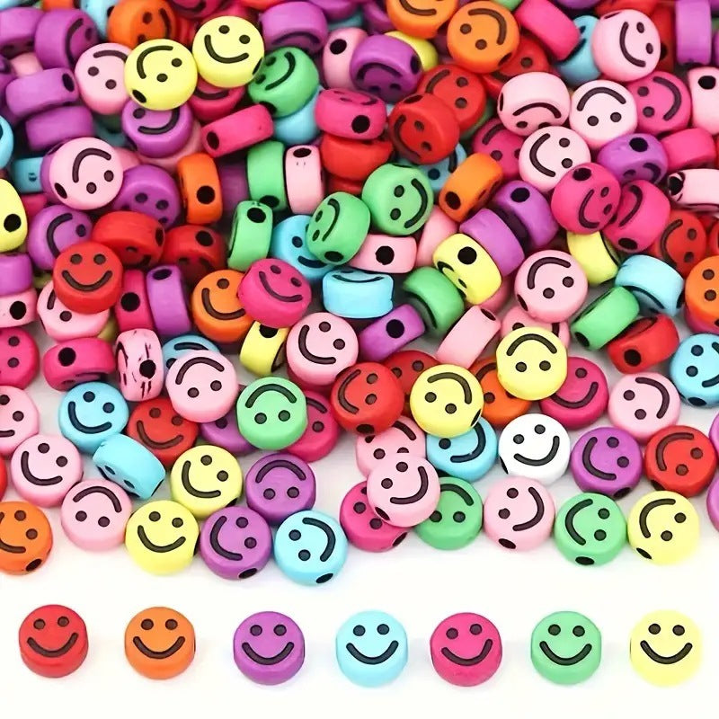 【A258】（NEW）Smiling face acrylic beads